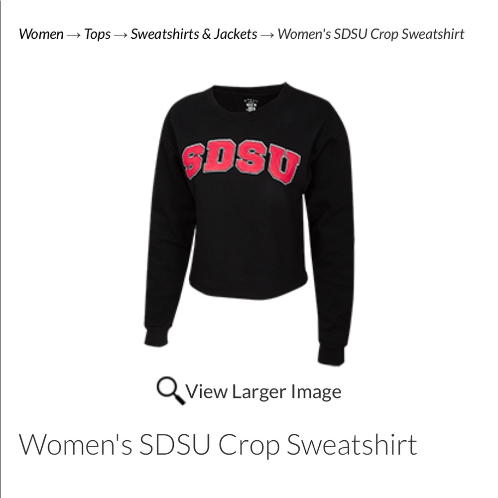 Sdsu crop hoodie small new no tag